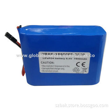 HBAK-18650FE-6.4V Lithium-ion Battery with 7,500mAh Capacity